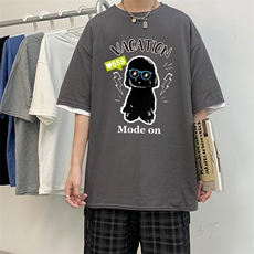 夏季潮流百搭潮牌港风印花短袖T恤ins宽松半袖体恤T691-P22，男装T恤，星座512-2