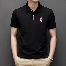 POLO衫2023夏季新款纯色简约时尚翻领夏天保罗短袖套头衫男士上衣，男装T恤，电商B212（原钱塘6029）