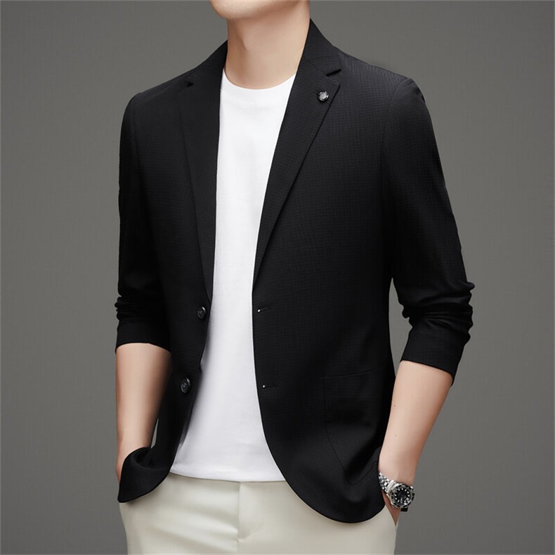 MJ2675男式秋季新款长袖简约高品西服休闲商务便服西装图片