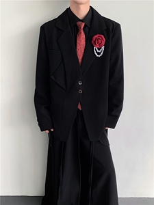 25秋冬新中式 男士解构西服外套xz191-p128图片