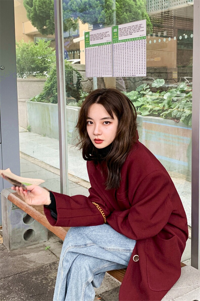 冬装新款加厚BF风西装羊羔毛外套浙宝012,女装西装,金十上