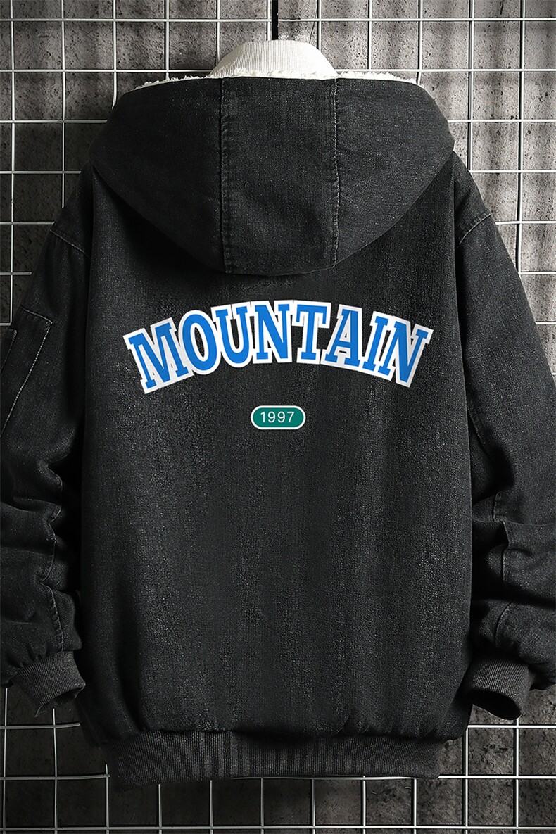 NM53231-P140牛仔外套男大码加厚加绒衣男羊羔毛服男网格,男装棉衣,电商A040A