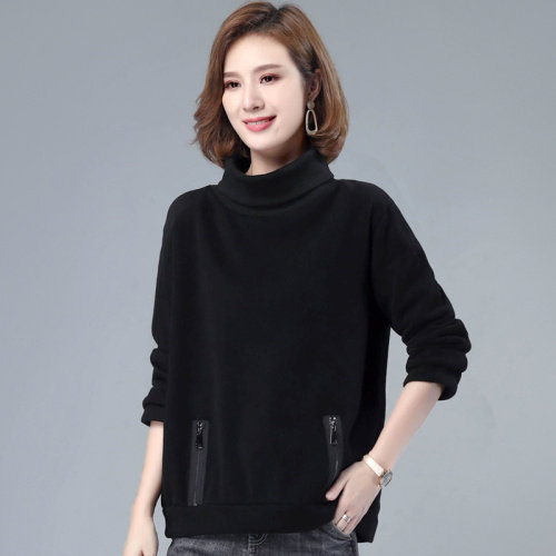 2022年秋冬款高领卫衣休闲拉链打底衫女加厚加绒,女装卫衣/绒衫,涵誉