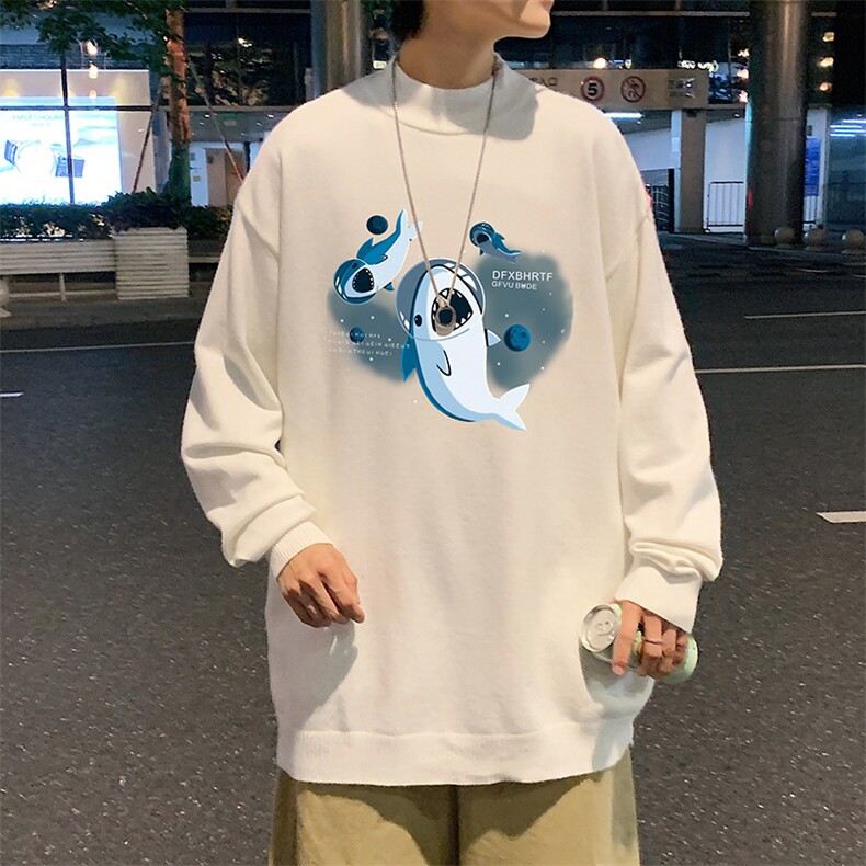 M18212-P45 加绒款-P65半高领毛衣男士大码针织衫男毛线衣男图片