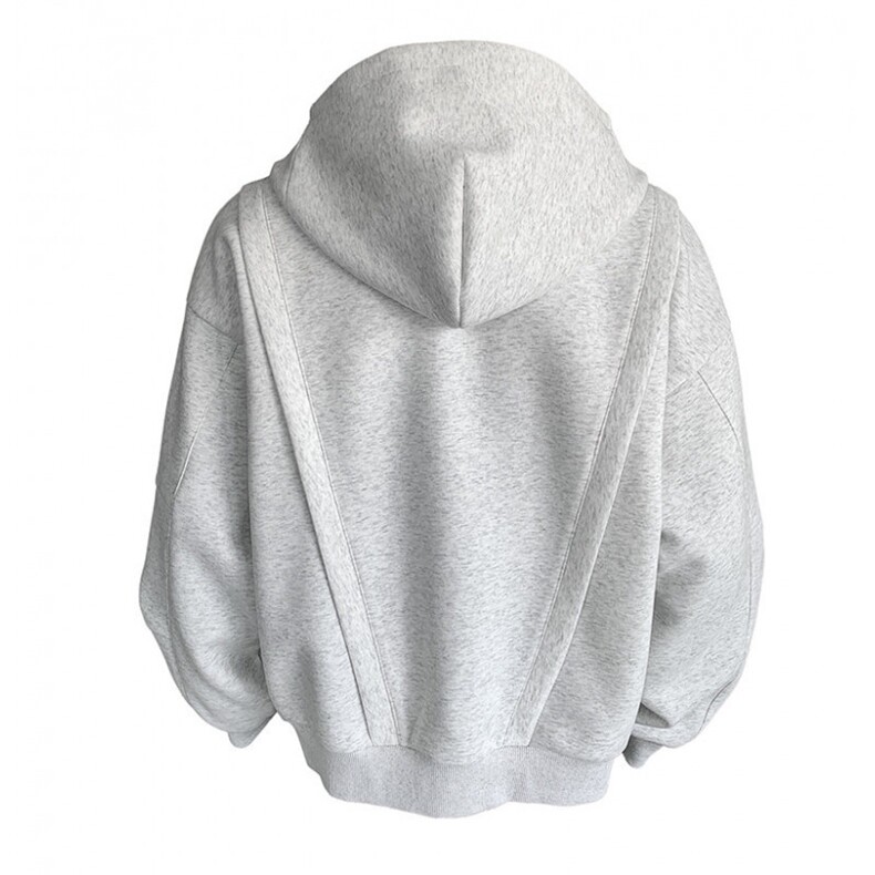 网图重磅全棉420克工装口袋卫衣拼接连帽开衫外套RH5330-P65,男装工装外套,四季星座610B