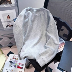 6785-P48美式拉链设计圆领卫衣高街潮牌运动打底上衣复古宽松，男装T恤，电商B323A