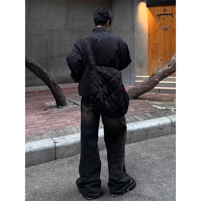 基础款黑色棉服男冬季美式潮牌痞帅夹棉加厚立领棉衣外套,男装棉衣,星座506A