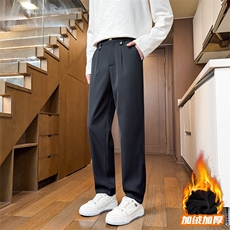 秋冬季男士中高腰商务直筒裤西裤休闲裤男高级感A266-JRK125-P45，男装西裤，电商A266