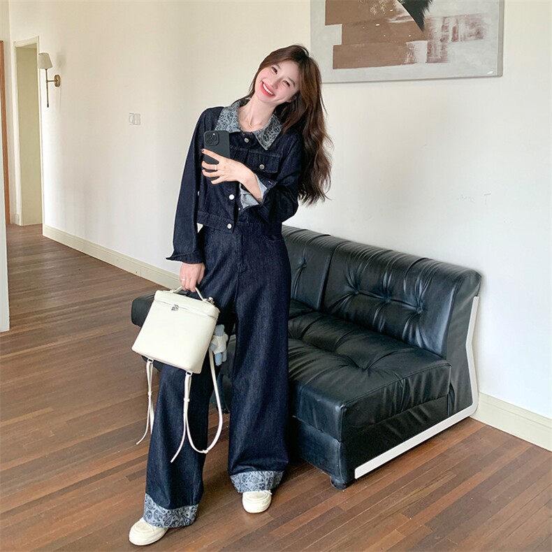 【已出货】】拼接牛仔套装W580P175-K238,女装套装/套裙,2C209
