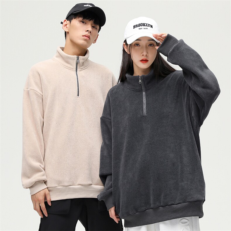 奥粒绒外套基础纯色休闲百搭立领套头卫衣男女同款EY3661-P80,女装短外套,电商B306
