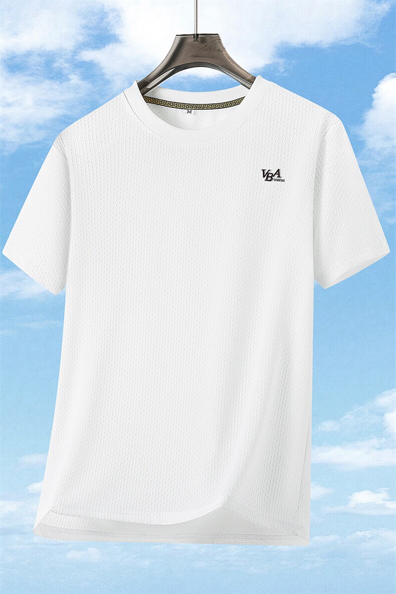 夏季简约休闲圆领高品质短袖T恤男冰丝上衣XZ310B-3-T7988-P25,男装T恤,星座310B-3