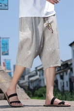 2025春夏新款风男装休闲裤透气中式宽松七分束口裤K186-P55，男装休闲裤，电商B277(原6028)