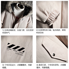 MM48128-P130冬季大毛领衣男士大码加厚袄男服网格挂拍，男装棉衣，电商A040A