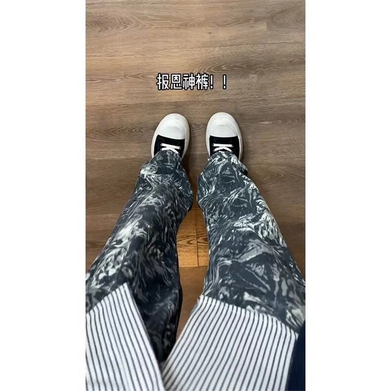 1506-1/K8911/P39原版质量半松紧腰微喇牛仔裤男直筒宽松百搭款,男装牛仔裤,星座1506-1