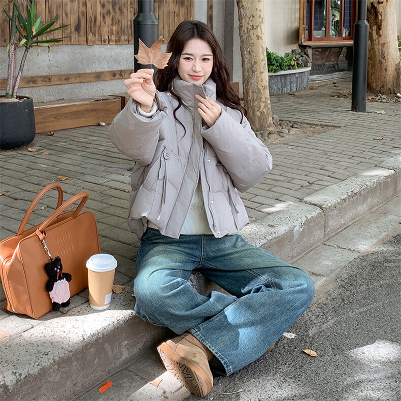 现货~跑量带围脖可脱卸羽绒服P205图片