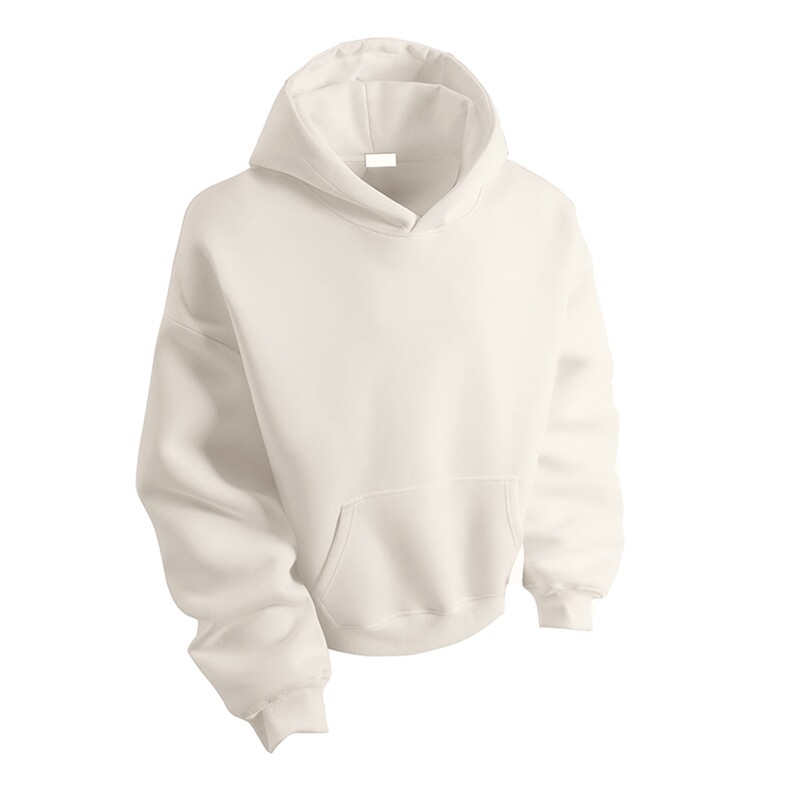 无帽绳版二开秋冬美式高街重磅曼巴棉纯色连帽卫衣外套X056，男装卫衣，电商A486-1