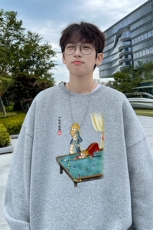 ！圆领卫衣男装港风长袖t恤男外套男WY522-特P23，男装T恤，电商B371