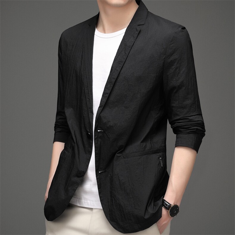 BW5169钱塘2020-2夏季薄款男士长袖西服外套时尚修身防晒衣P145,男装西服,钱塘207-2