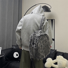 抖音得物高品质二开350克秋冬双头双拉链卫衣开衫外套W74，男装卫衣，电商A486