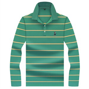 polo衫男装长袖t恤青年春秋季衣服商务中年休闲薄款翻领上衣图片