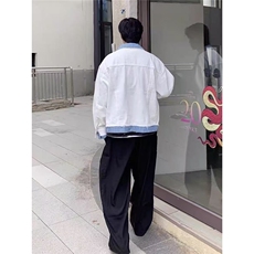 美式复古工装牛仔外套女2025秋季新款设计感小众宽松百搭夹克上衣，男装工装外套，星座506A