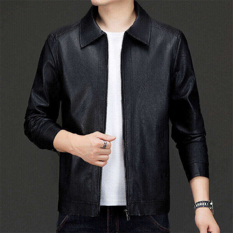 新款男士皮衣皮夹克翻领潮酷款1409-6821-P58，男装夹克，星座1409
