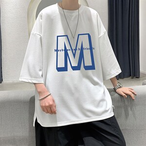 Q11260-P30春夏季七分袖t恤男大码五分袖男短袖中袖大皂风，男装T恤，电商A040