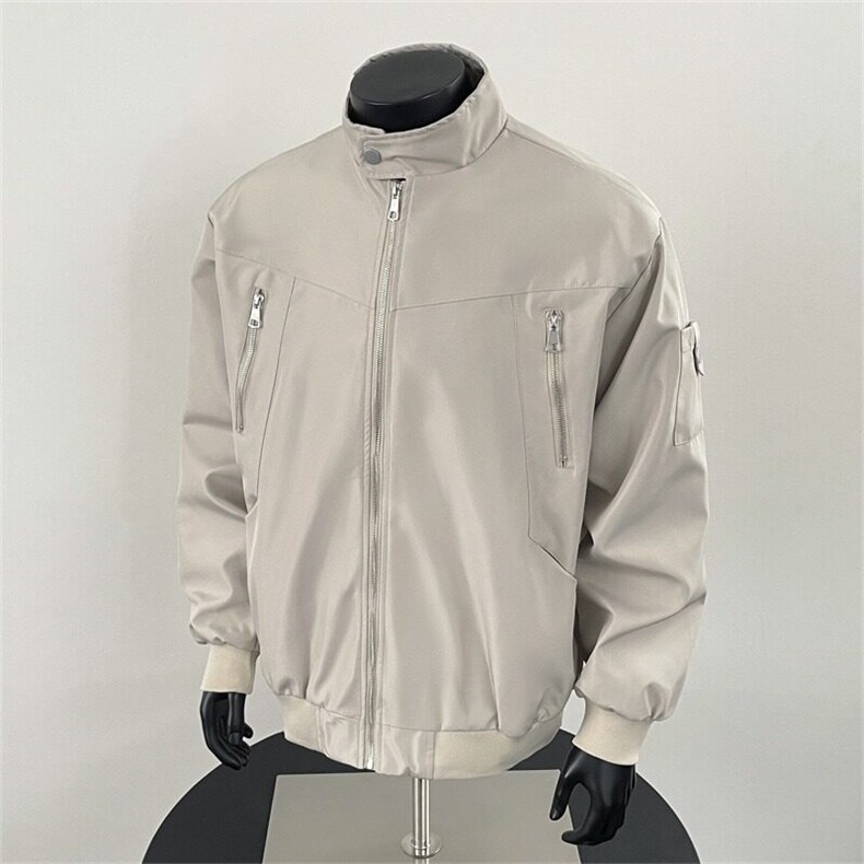 美式高街立领工装飞行员夹克男拉链设计感棒球服外套HY2055-p68,男装夹克,星座1008