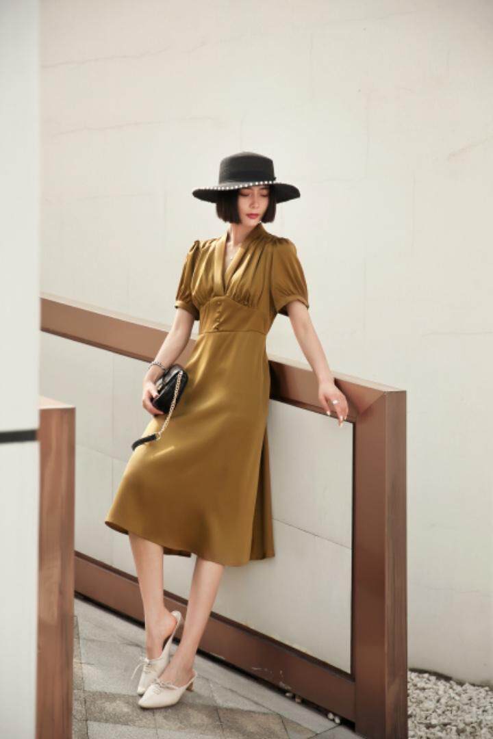 醋酸连衣裙，女装连衣裙，SUKEYI 舒可衣