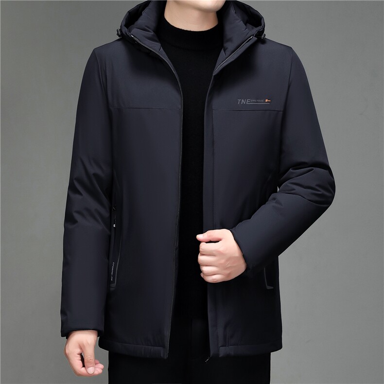 冬季新款男士商务休闲棉衣服中年爸爸装立领连帽棉服加厚保暖外套,男装棉衣,电商B212（原钱塘6029）