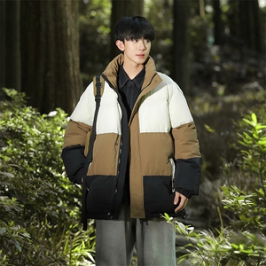 户外2026新品冬季宽松情侣装撞色棉衣棉服冬装加厚外套D007-P90图片