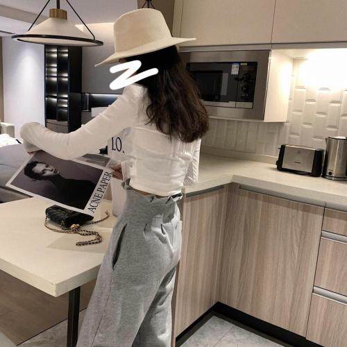 气眼高腰卫裤，女装休闲裤，XTZ style