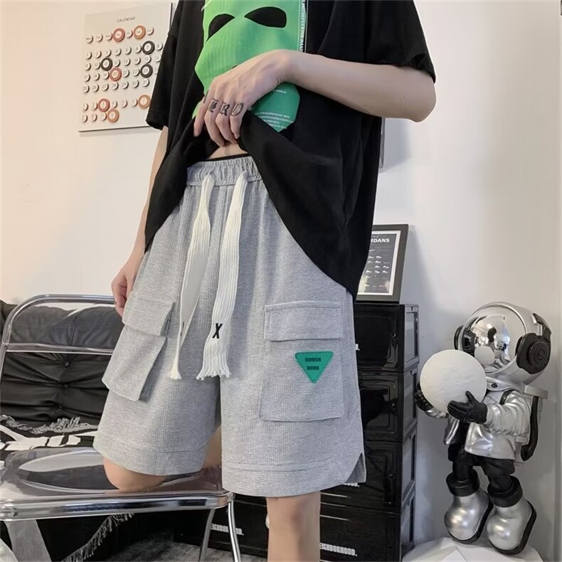 休闲短裤男韩版潮流高街帅气口袋2023夏季新款ins五分裤DK553-P33,男装休闲裤,星座1109-3