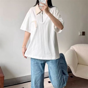 美式复古Polo短袖T恤男女2025夏季新款潮牌痞帅简约百搭半袖上衣图片