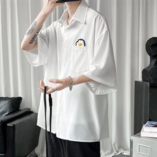 短袖衬衫男韩版潮流ins情侣上衣夏季新款宽松半袖衬衣CS128-p28图片