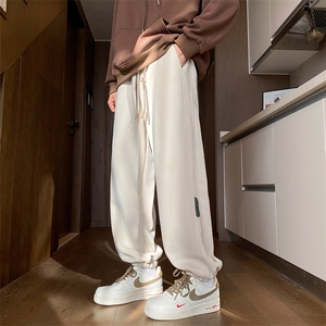加绒加厚休闲运动卫裤男美式针织束脚裤子715-6-BX03P55（控78）图片