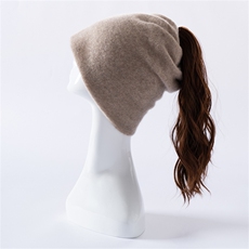 2025年秋季时尚堆堆空顶帽脖套两用，帽子，思琳羊绒