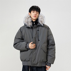 美式毛领派克棉服男冬季加厚工装棉衣情侣外套M060-P110迷彩P115，男装棉衣，星座308B-2