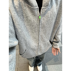 抖音得物高品质二开350克秋冬双头双拉链卫衣开衫外套W74，男装卫衣，电商A486