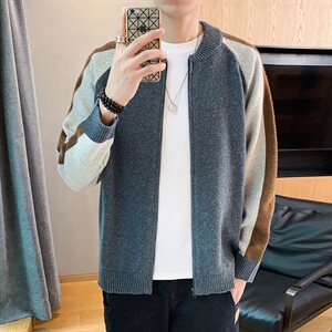 秋冬季外套男潮流韩版毛衣外穿针织衫男装开衫上衣DS842T图片