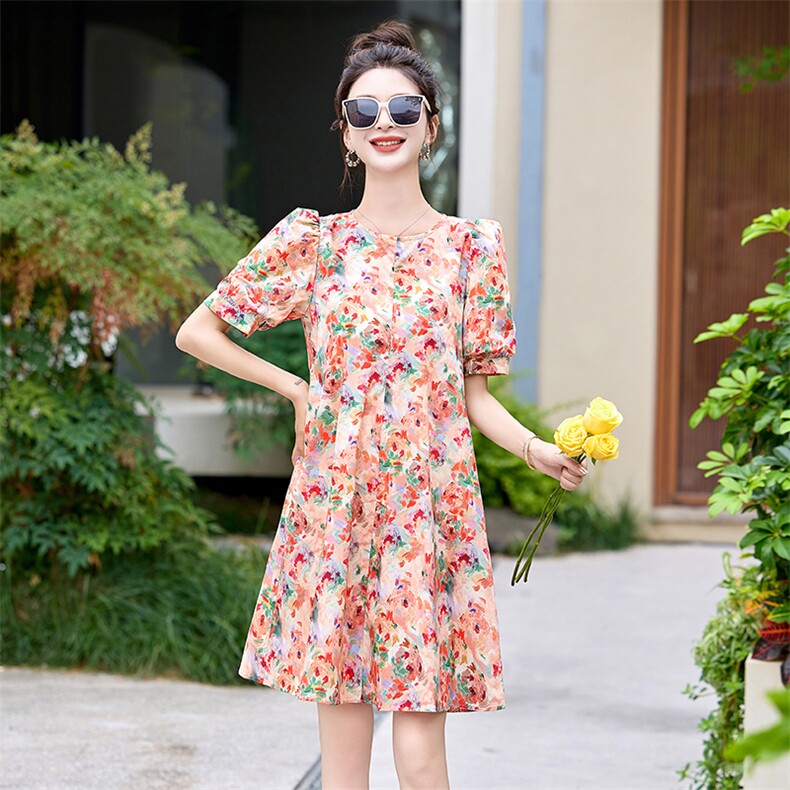 棉麻连衣裙夏季2024新款衣服大码女装超好看高端精致气质连身裙子,女装连衣裙,布芭啦