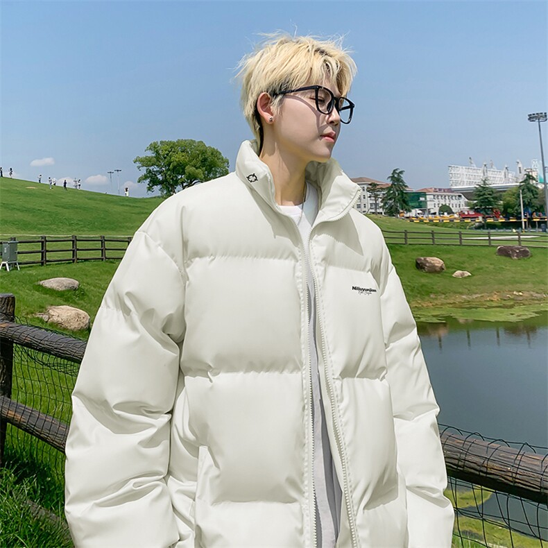冬季新款短款简约字母印花休闲百搭立领面包服DT2659-TP5098,男装棉衣,电商A102