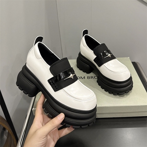 x2893-p175乐福鞋女2023秋季新款单鞋英伦风jk制服小皮鞋厚底女鞋图片