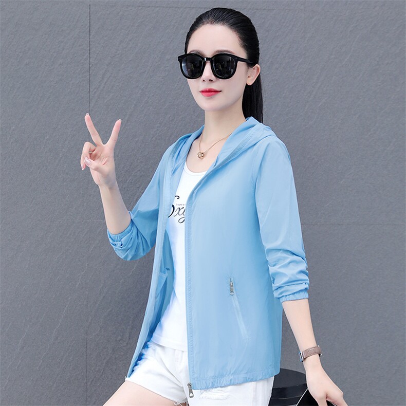连帽防晒衣女夏装2025夏季新款户外骑车防紫外线皮肤衣透气防晒衫,女装防晒衣,燕颉服饰