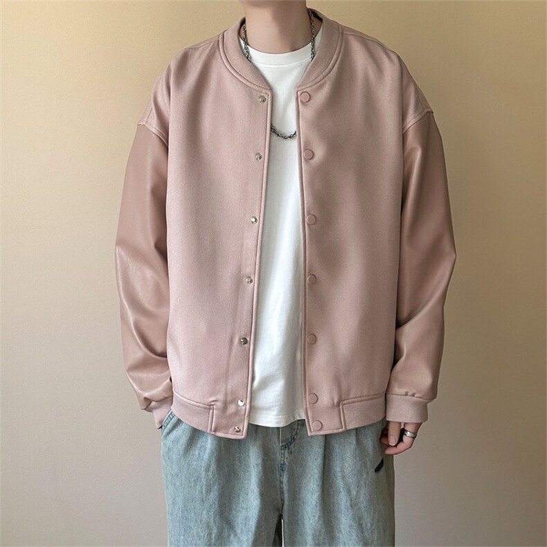 主推现货拼接皮衣夹克外套男A351-AP2516-P95,男装夹克,电商A351