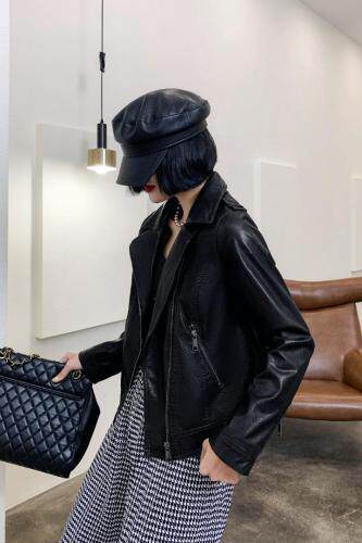 短款皮衣，女装皮衣，韩外