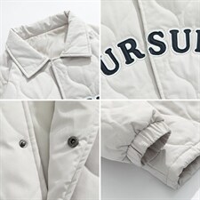 中性风翻领棉服女2024冬季新品复古刺绣棉衣外套潮J5035-P85控138，男装棉衣，电商A362