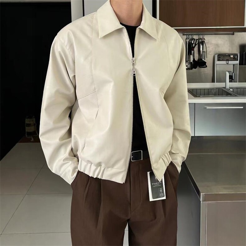 秋冬新品韩版休闲痞帅男士皮衣外套男皮夹克A430-PY01P105，男装皮衣，电商A430（原星座702）