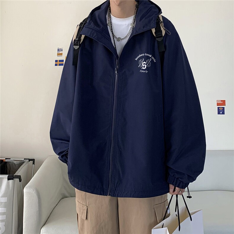 港风24新款春季时尚潮流美式连帽高品质防水夹克外套F55,男装夹克,电商A247