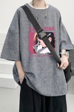风复古亚麻短袖男棉麻t恤男半袖ZT71353-P35，男装T恤，电商A040